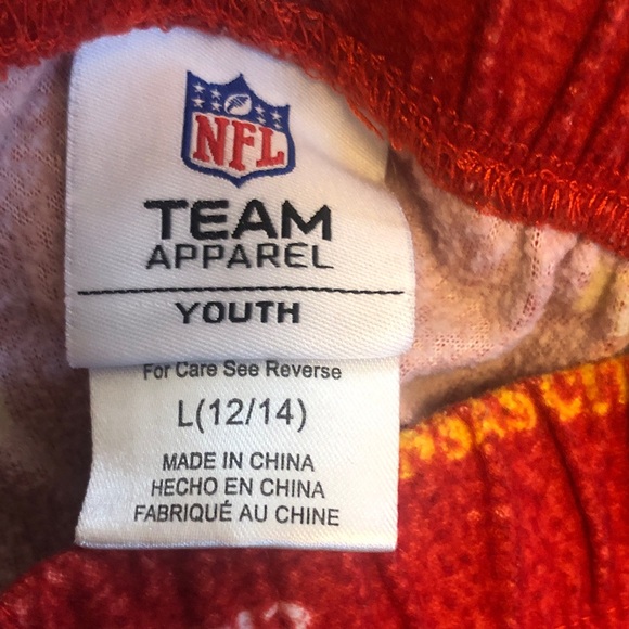 NFL Kids Pajama Bottoms - Red with Team Logo - Picture 2 of 3